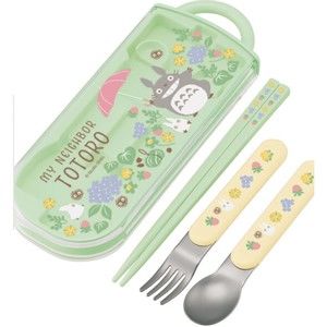 NIB My Neighbor Totoro Lunch Utensil Set with Chopsticks